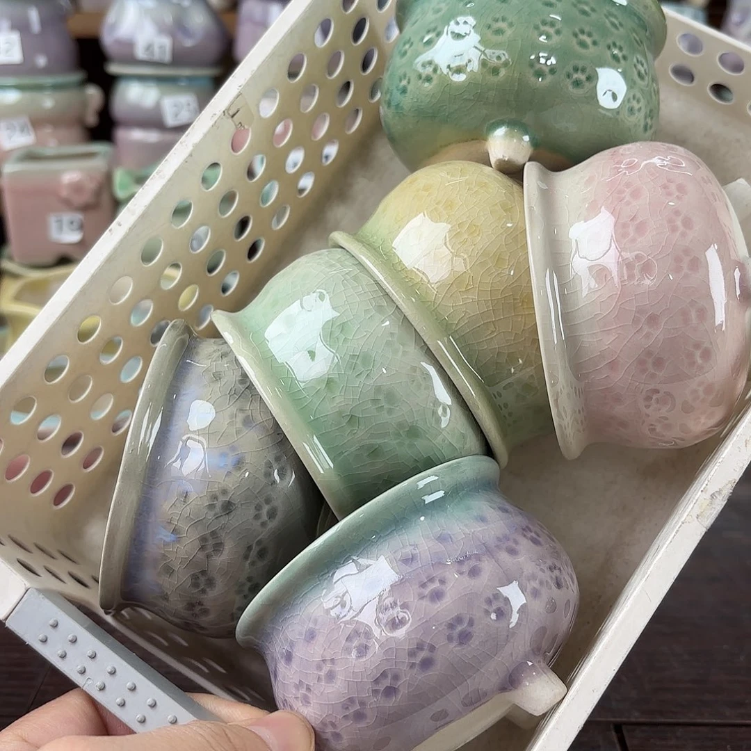 红陶量货/口7-8高深浅搭配发6个