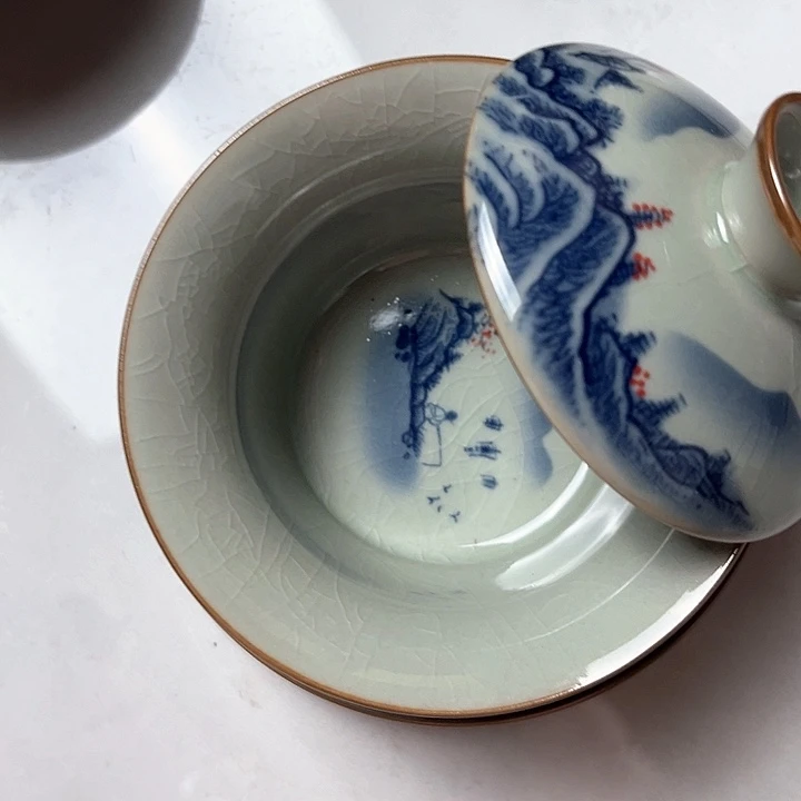 红山水马蹄盖碗jj