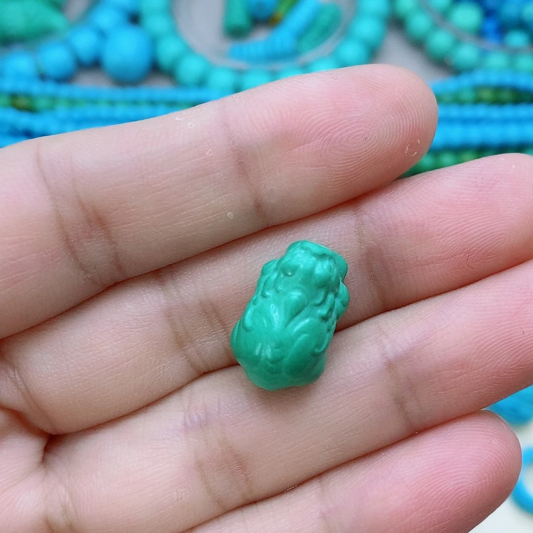 小貔貅一颗绿色卡10.8mm