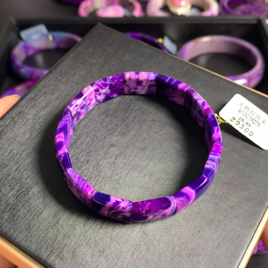 苏纪石（舒俱来）未镶嵌炫彩樱花镯排