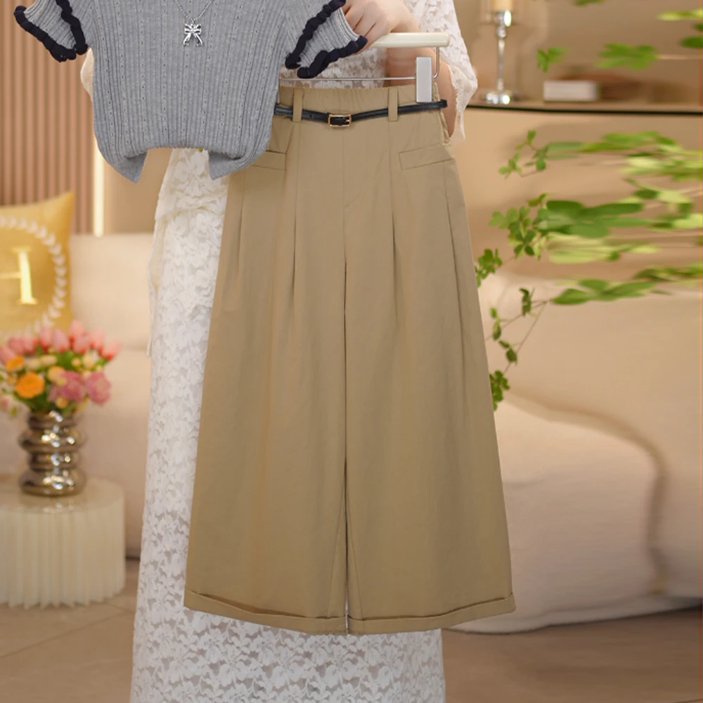 女童2025夏季新款时尚气质洋气百搭宽松休闲西装裤-8279