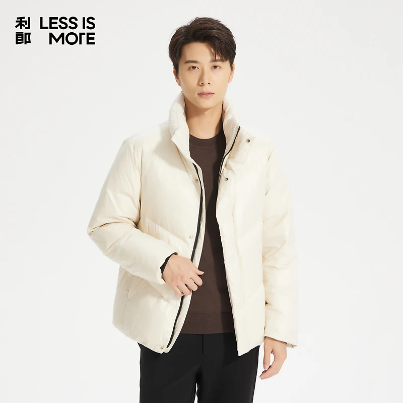 利郎[黑金面料]立领冬季羽绒服时尚保暖户外外套连帽上衣简约运动