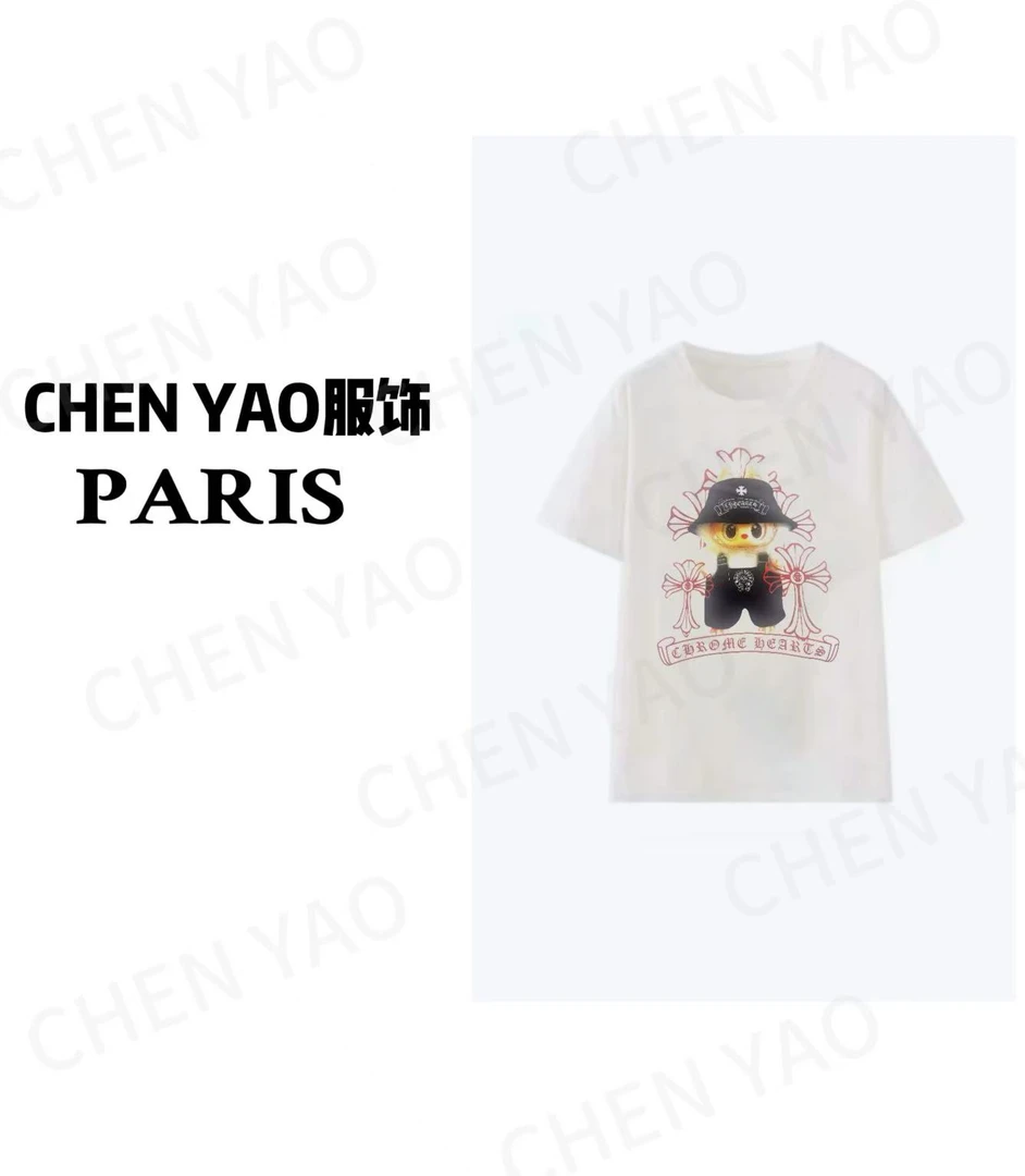 【帽子克克】轻奢时尚百搭 重工3D立体毛巾刺绣夏季设计感短袖