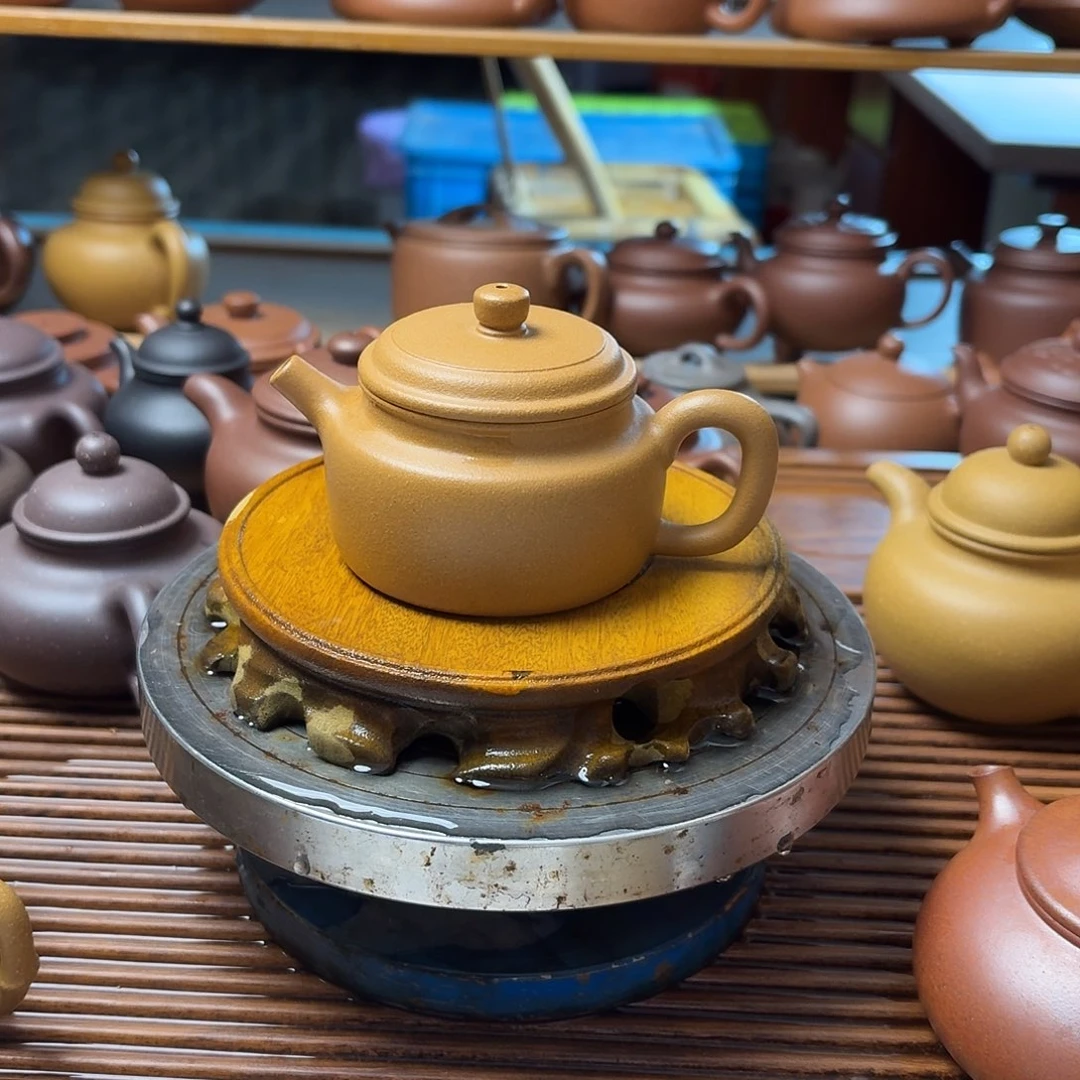 乾***量茶壶底槽青半手工制作