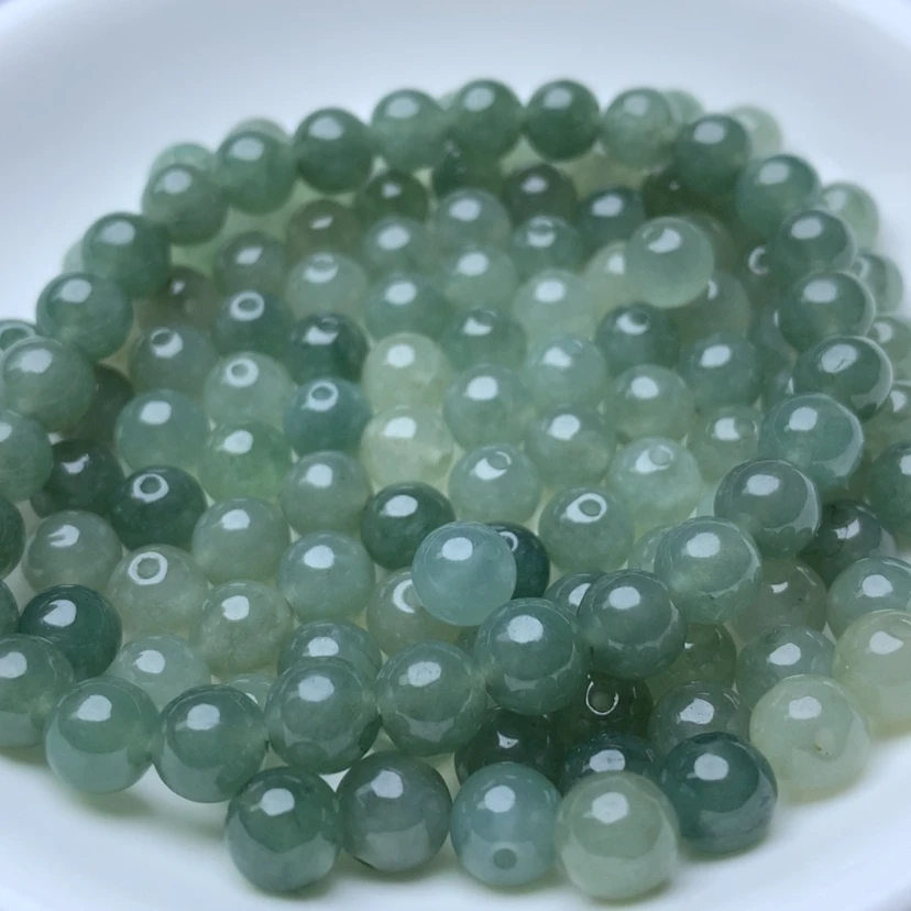 【闪购商品】未镶嵌手链翡翠卡6.8冰油青26颗