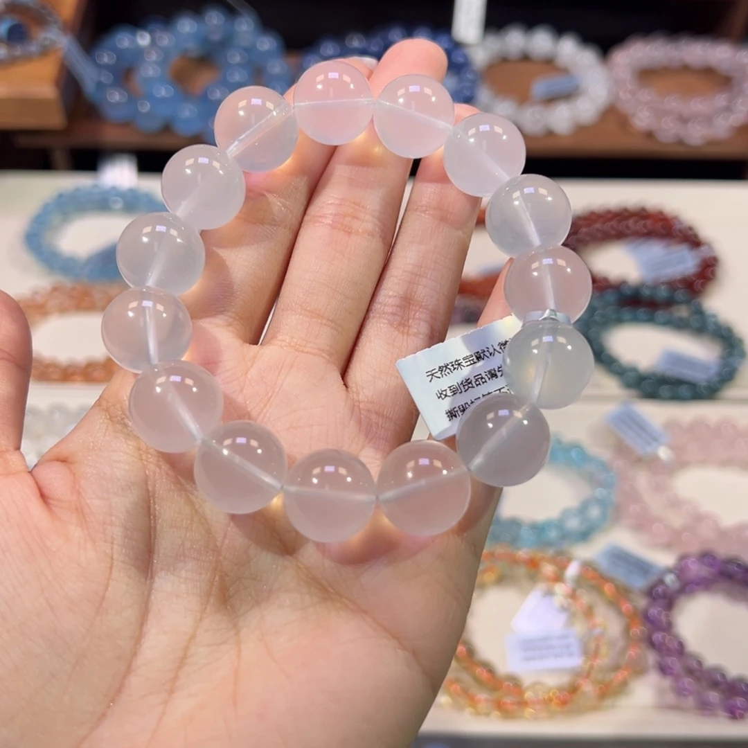 手串未镶嵌水晶14m天花板级福利多肉奶白晶