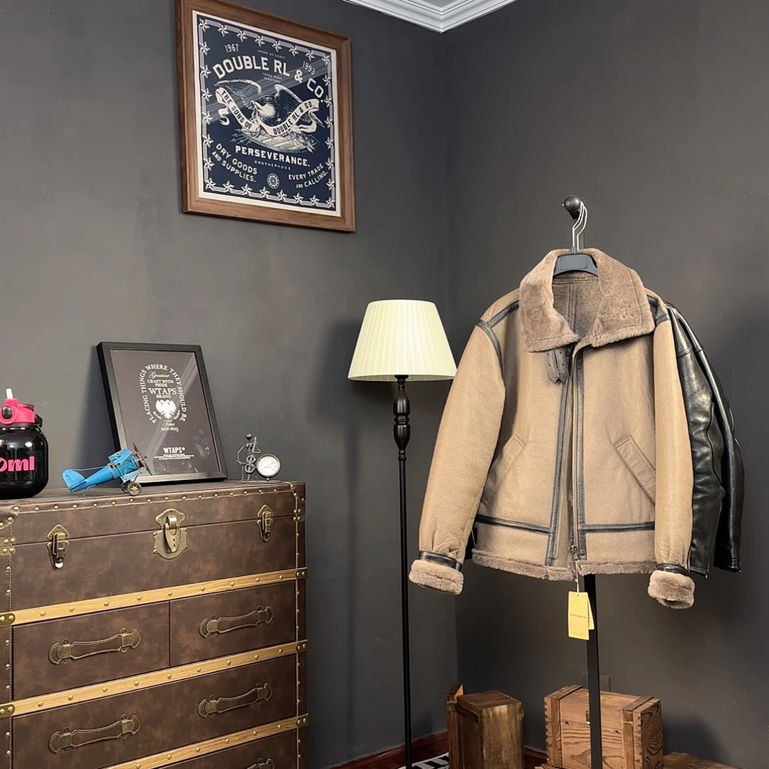 吉***意皮毛一体外套卡其S