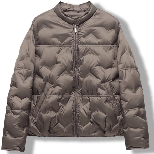 2025冬季新款韩版宽松显瘦百搭保暖立领轻薄羽绒服女短款压胶百搭