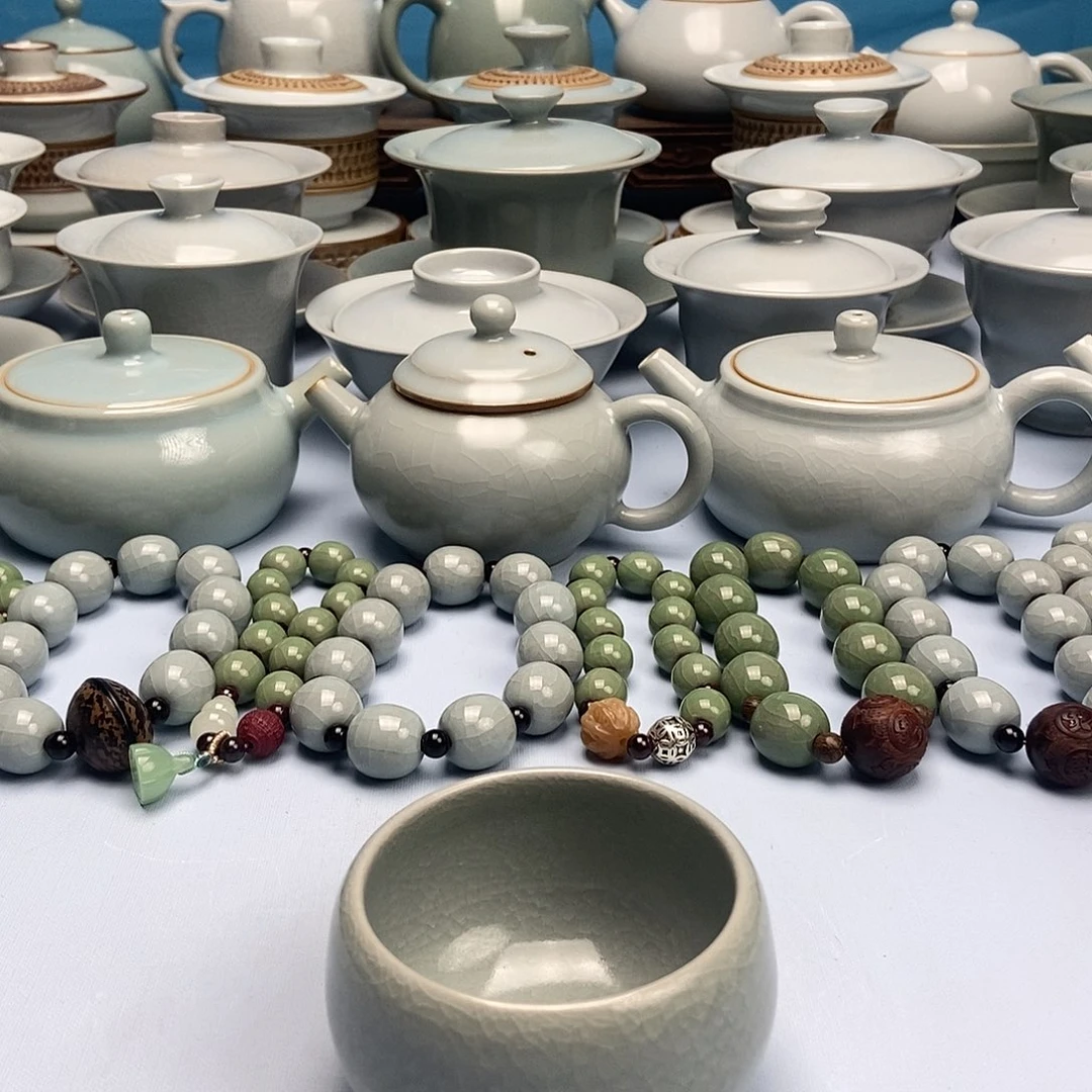 杯微微瑕天青不倒翁杯原矿原釉原产地