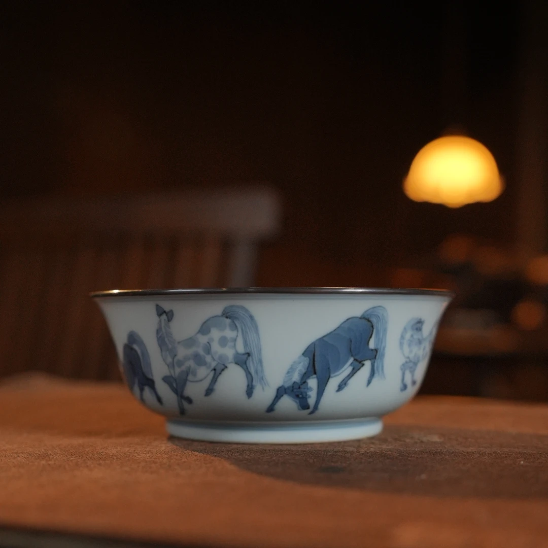 【斋居】弥云斋-八骏壶承-直径11.5*高4（弥云S0288）