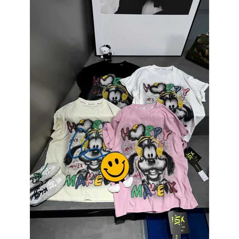 MX欧货2025春季新款大版宽松大版重工洋气潮品高飞短袖T恤女71028