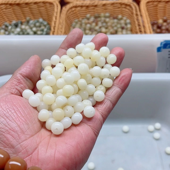 吊坠白玉菩提瑕疵10-8白玉苹果200颗