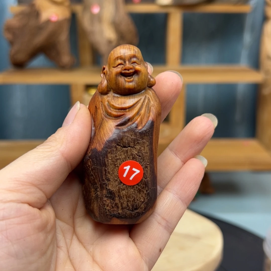 周***木崖柏木摆件手把件