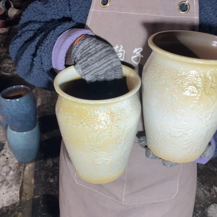 花盆紫砂口17高24瑕疵瑕疵