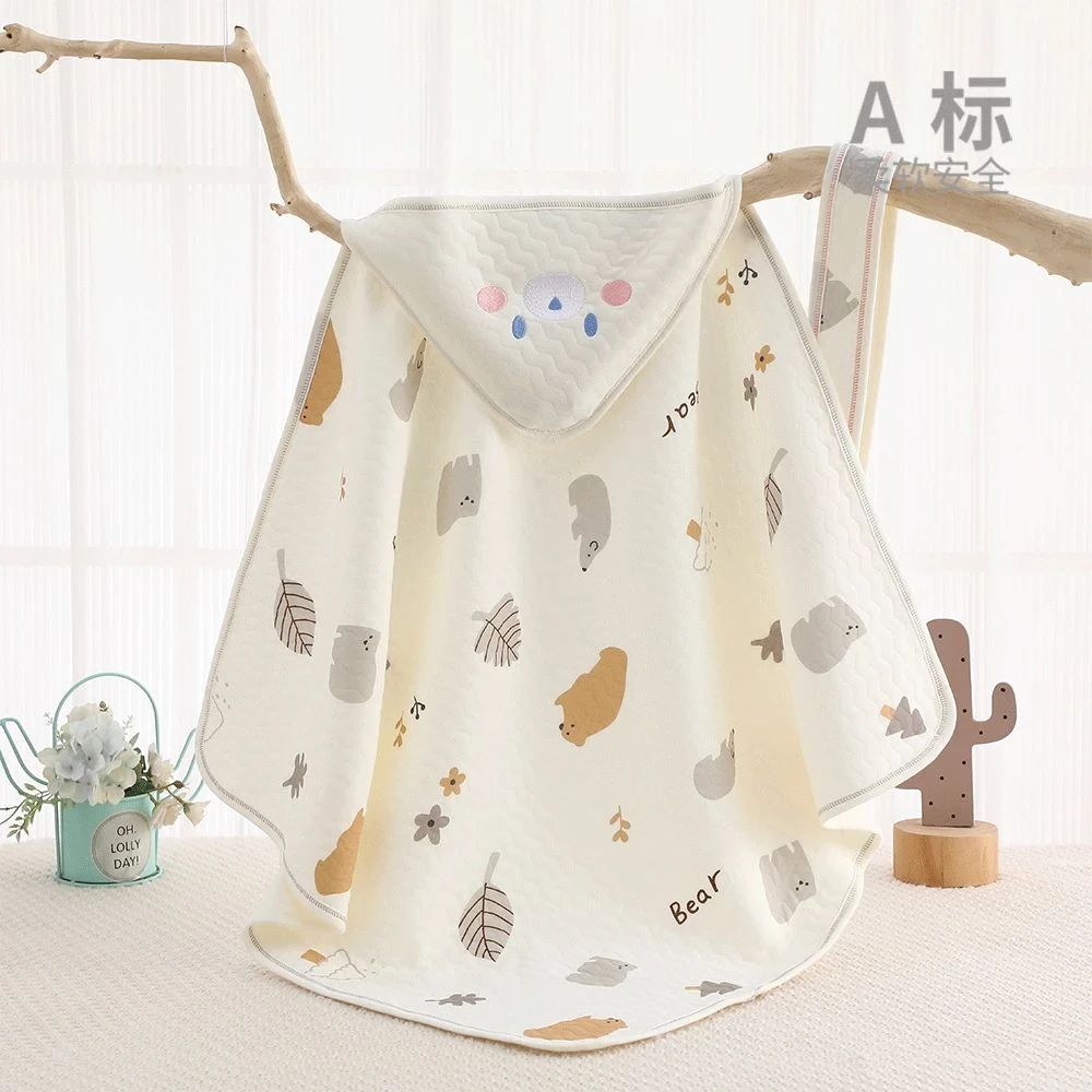 婴儿抱被三层四款款盖被a类新生儿用品卡通产房包被宝宝包单幼儿