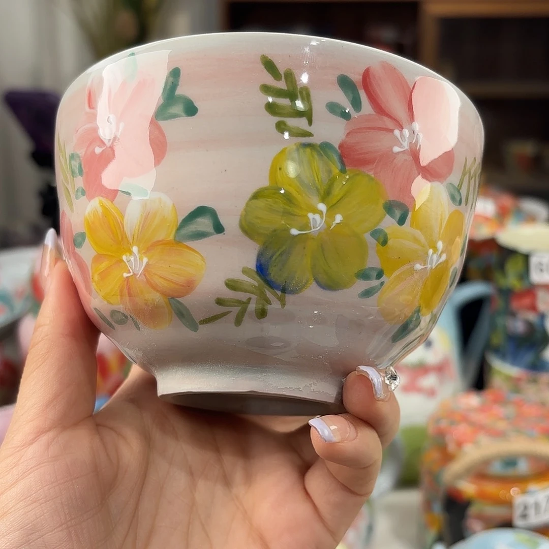 瓷片景德镇手绘高温釉下彩陶瓷茶具