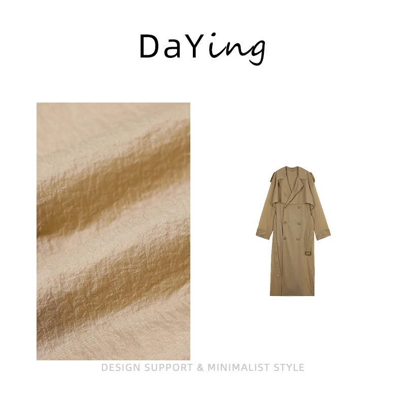 2025新款翻领双排扣宽松休闲百搭中长女外套多穿造型中长款风衣