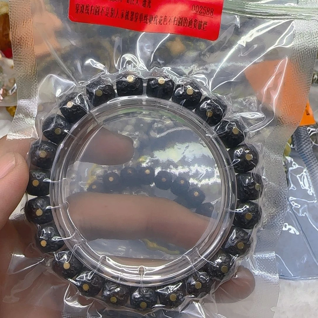 星月菩提手串25爱谁谁黑金魔纹单圈10左右