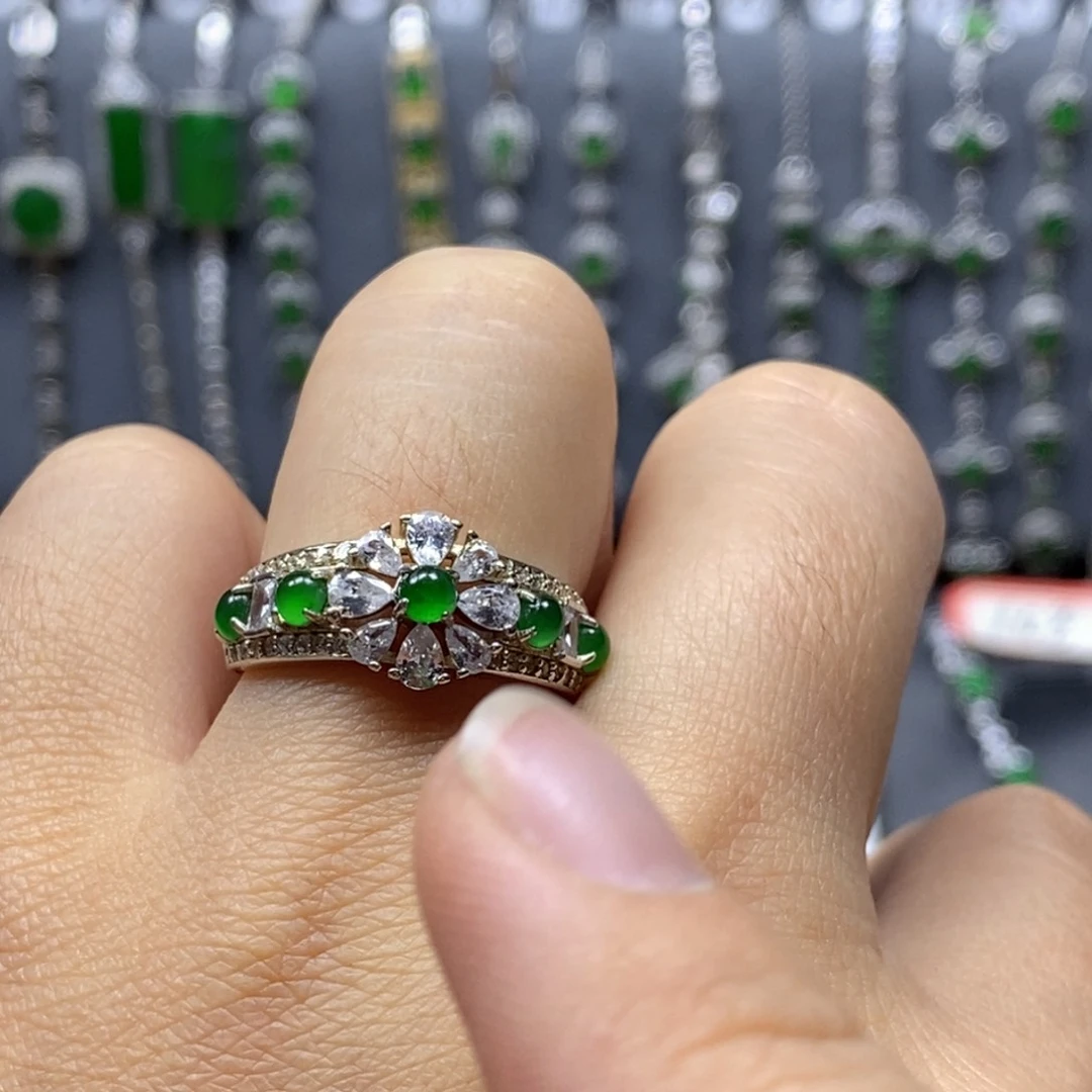 翡翠颈饰银S925镶嵌翡翠