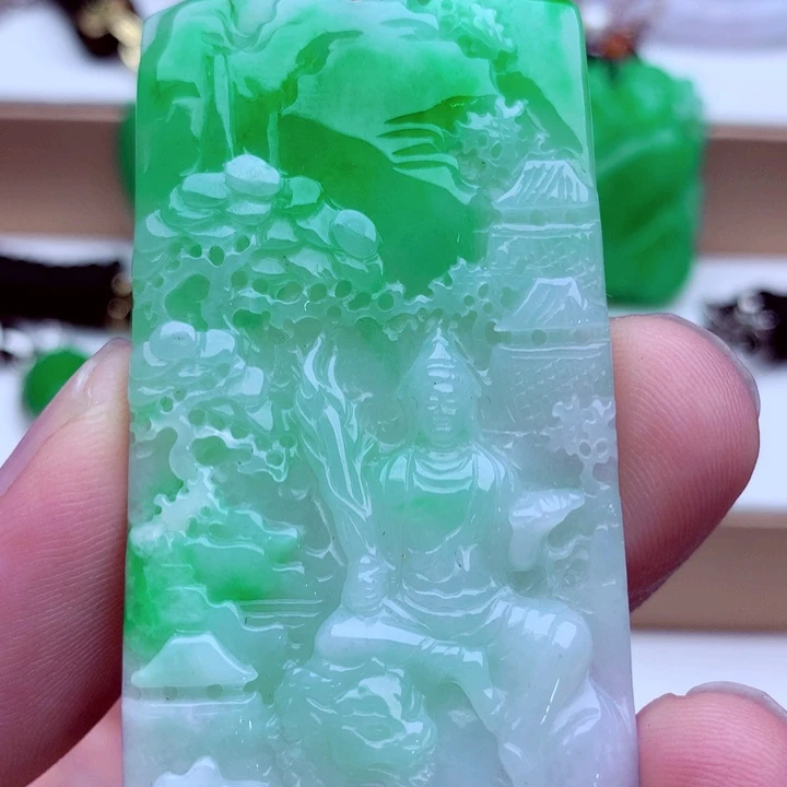 翡翠未镶嵌吊坠(不含链)