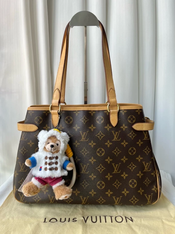 95新 LouisVuitton/路易威登 LV老花横版南瓜包托特包单肩包