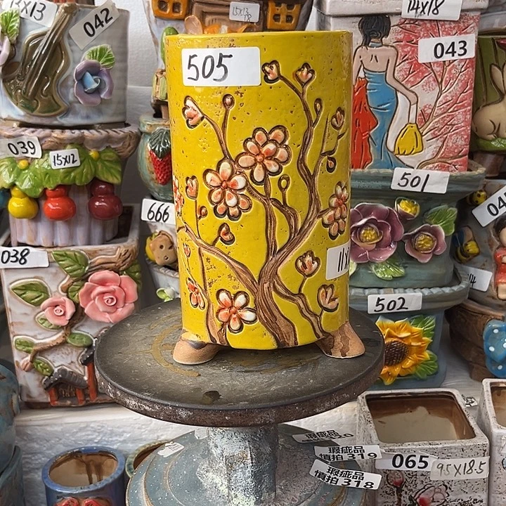 粗陶材质多肉花盆