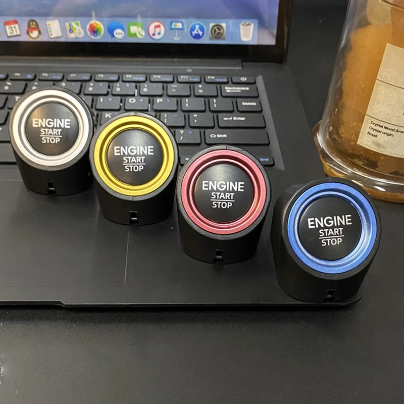 汽车引擎启动按钮2扭蛋微缩按压发声玩具模型