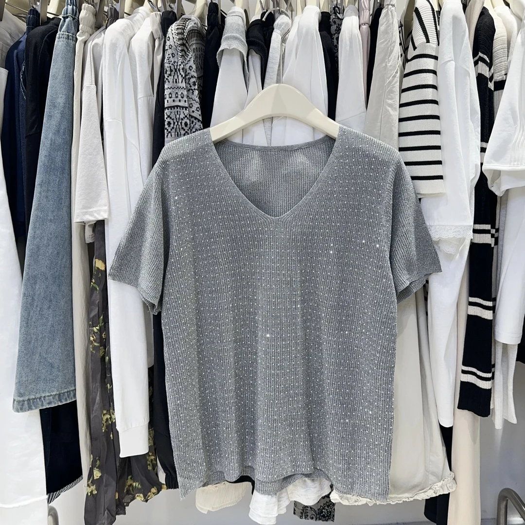 （十八家）735亮闪闪气质夏季短袖