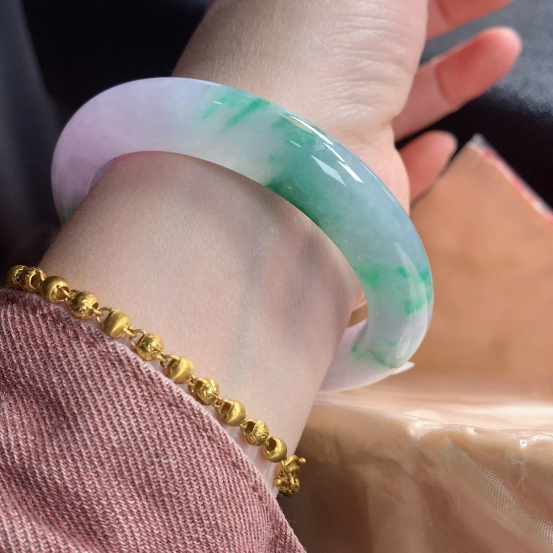 未镶嵌手镯翡翠缅甸天然翡翠手镯57