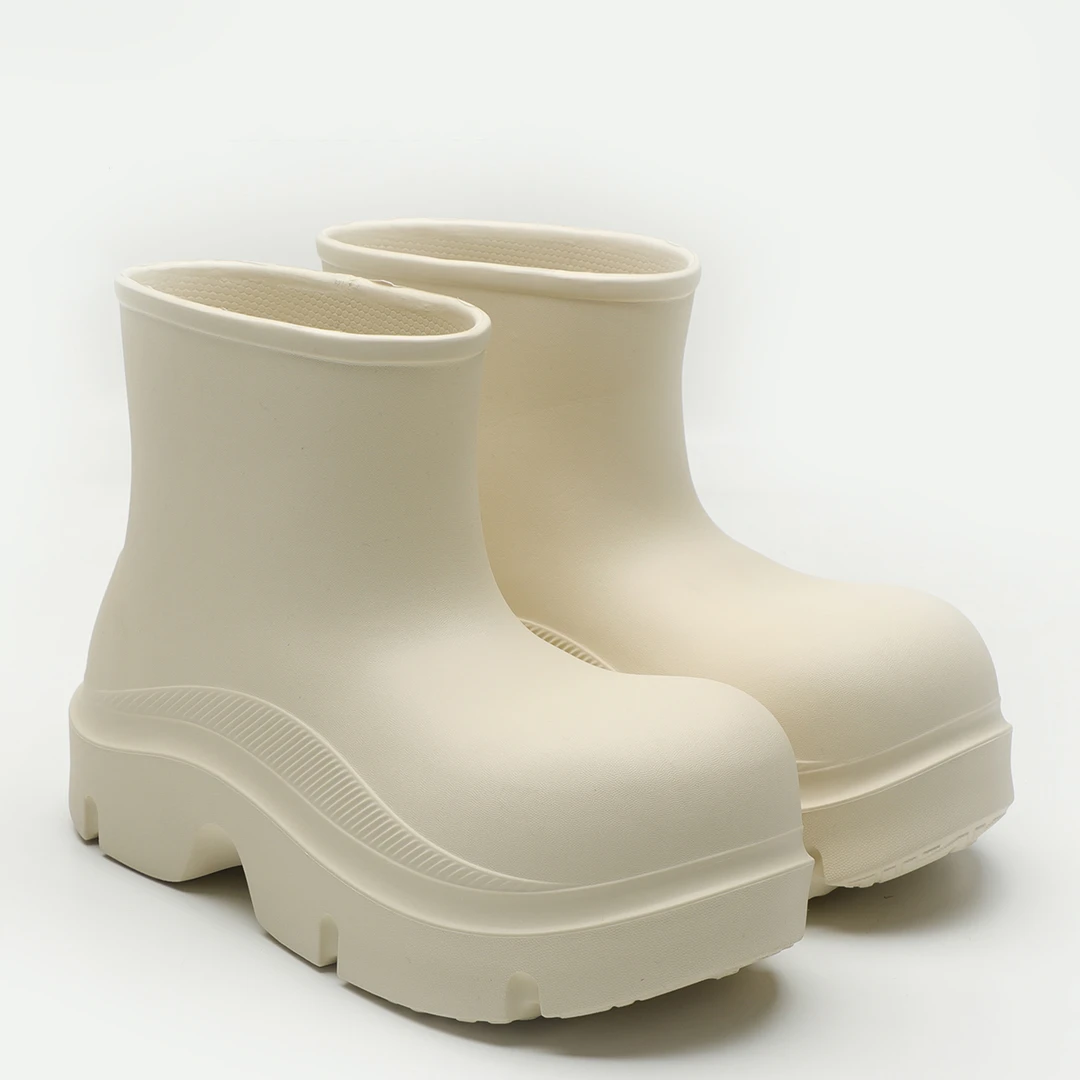 雨鞋防水鞋女外穿厚底夏季防滑水鞋中筒水靴时尚大头短丑萌雨靴子