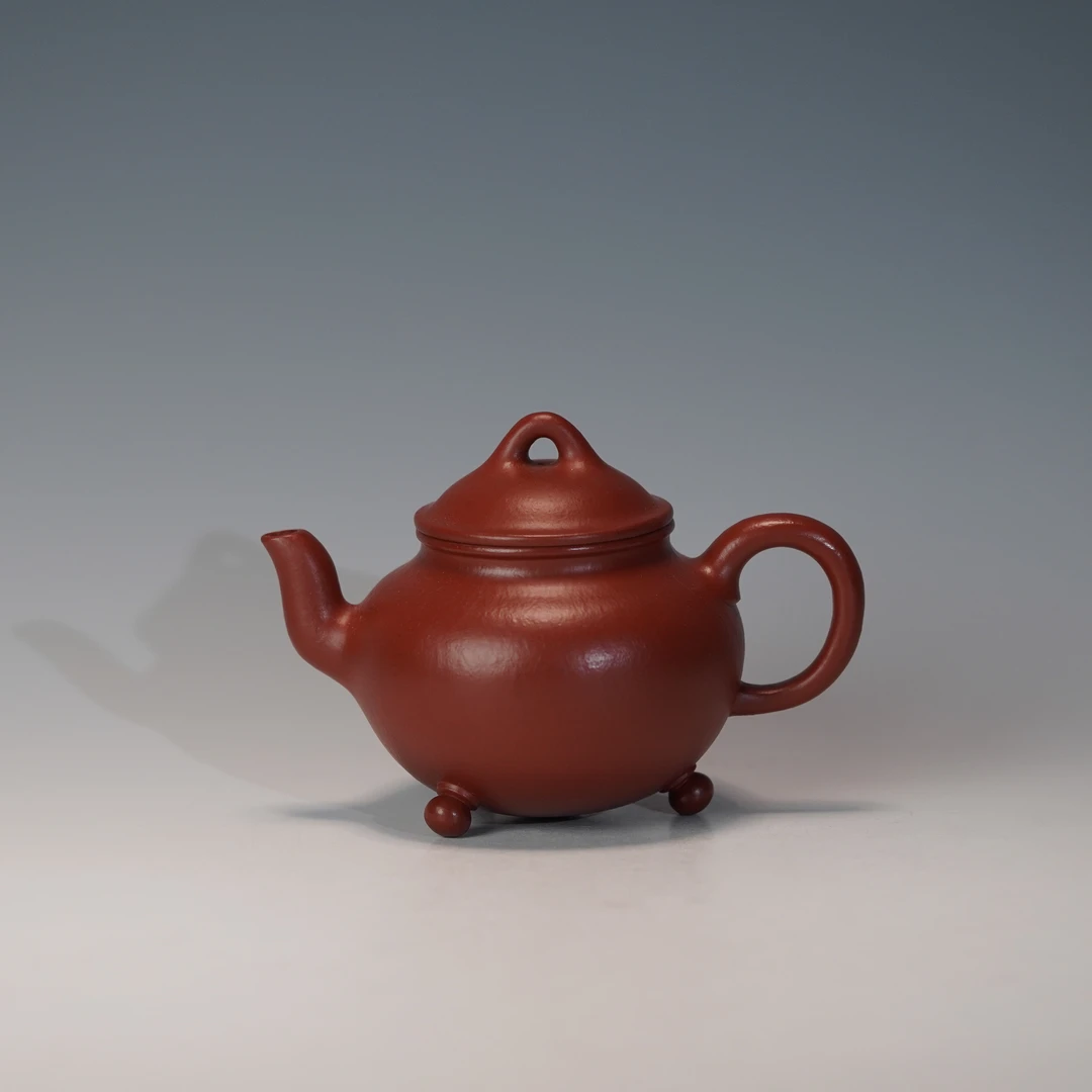 lot.22419 蒋斌 朱泥大彬三足壶 180cc