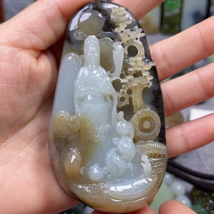 和田玉未镶嵌挂件