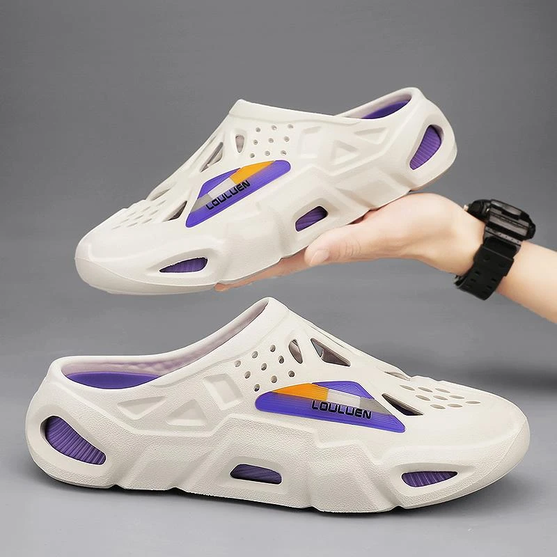 日本网红椰子洞洞鞋男款男士夏季外穿防滑拖鞋男士款2025新款爆款