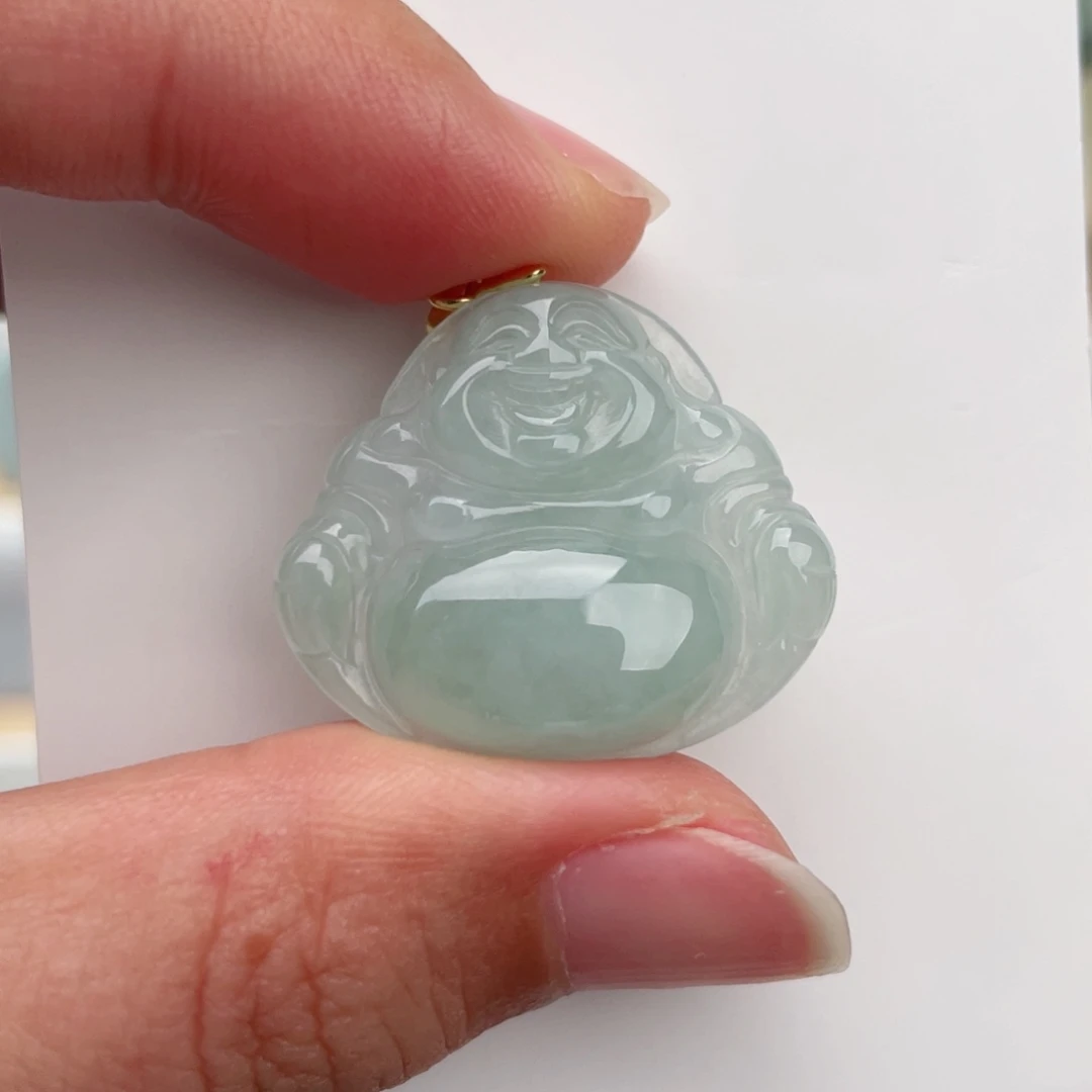 翡翠未镶嵌颈饰佛公