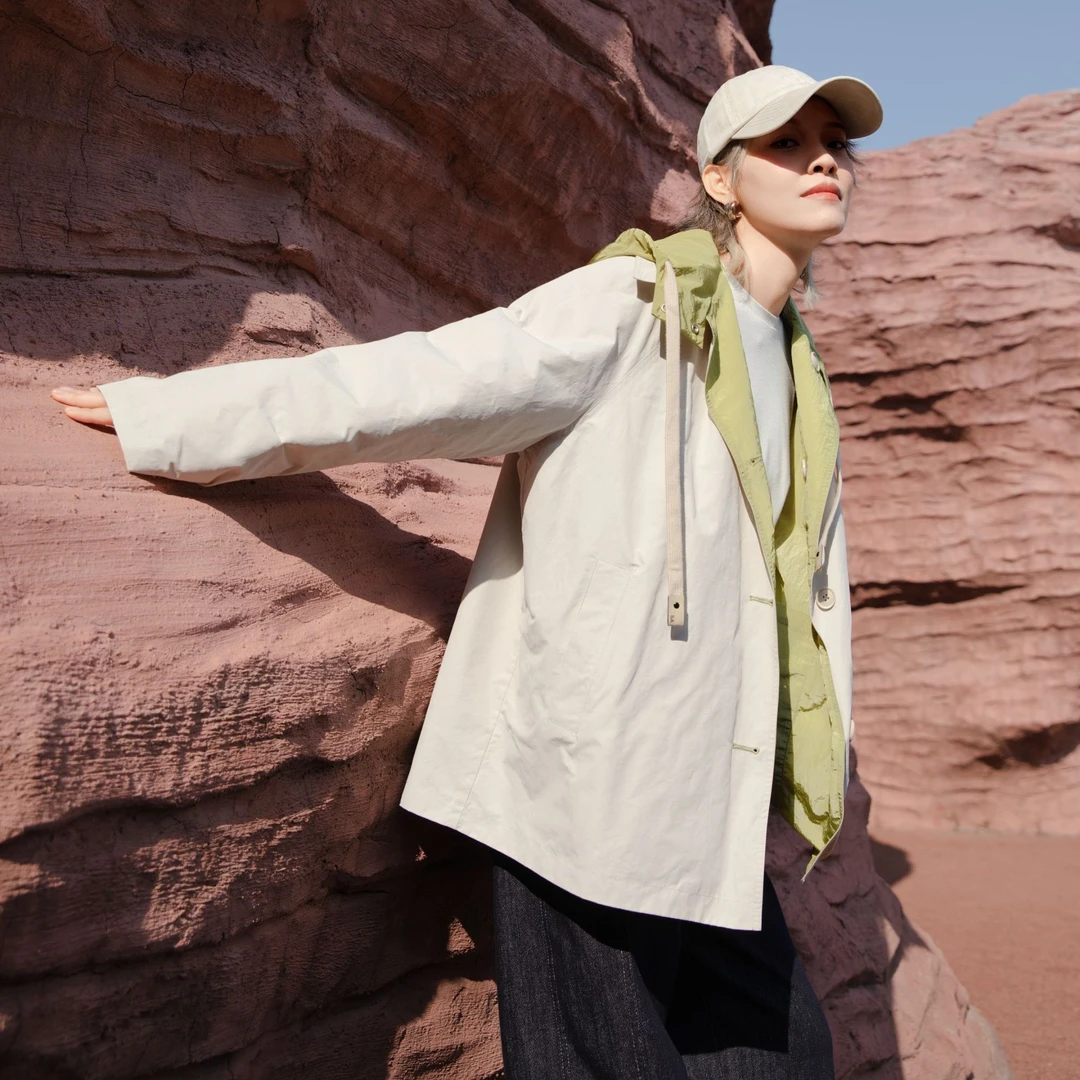 Pada嘻&CY【外套两面穿】连帽工装休闲外套百搭 129 Hi Fortune