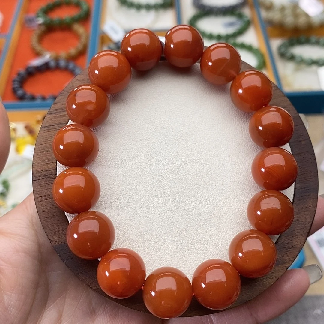 南红玛瑙未镶嵌手串Z35卡14