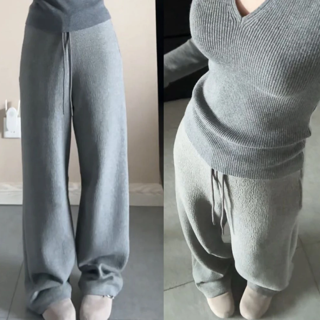 一只予【云朵棉香蕉裤】慵懒休闲加厚宽松卫裤运动阔腿直筒弯刀裤