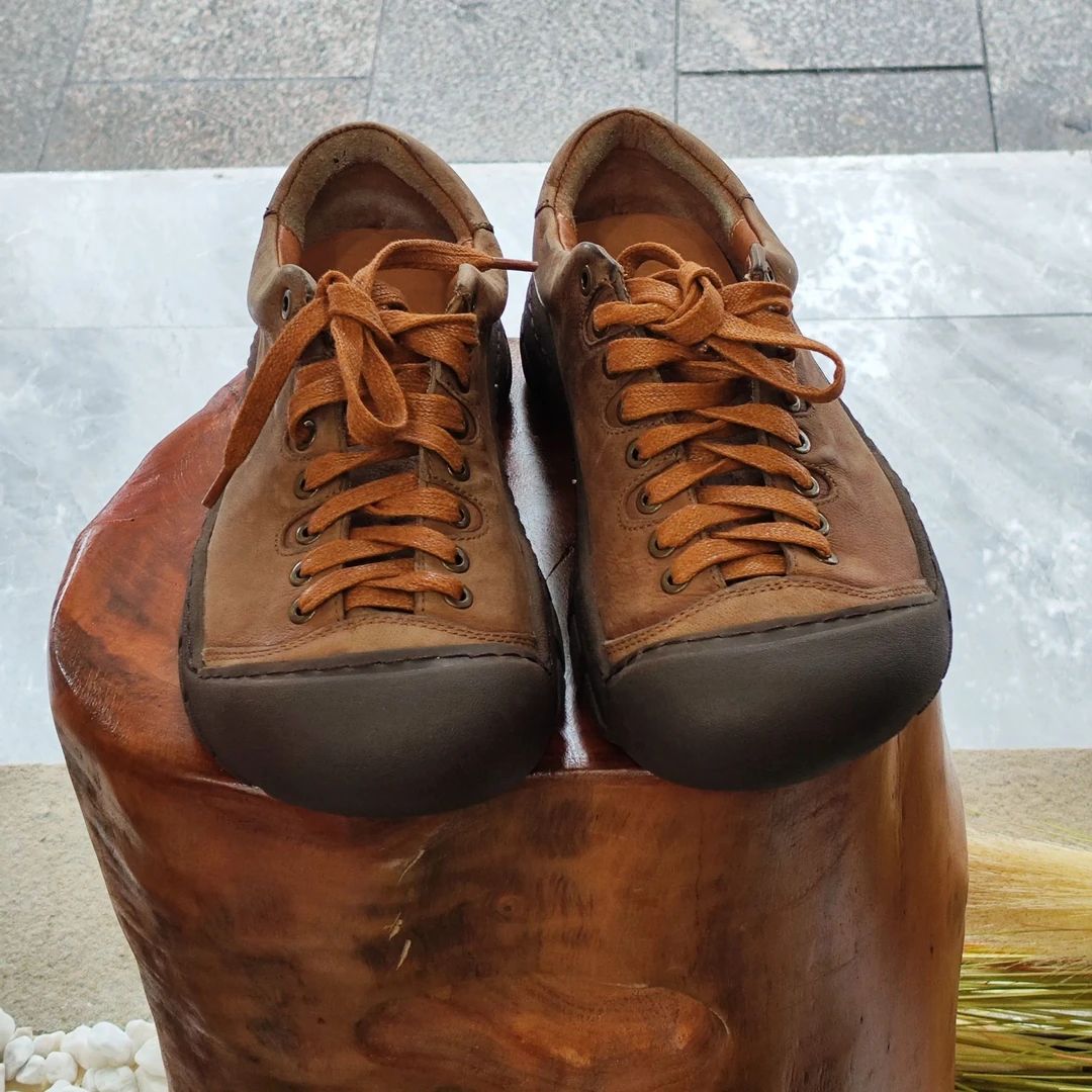 疯子张23春秋复古圆头牛皮休闲女鞋系带休闲鞋手工真皮鞋558-1