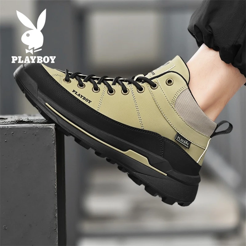 PLAYBOY/花花公子高帮户外登山鞋防滑徒步鞋休闲鞋露营鞋男女情侣