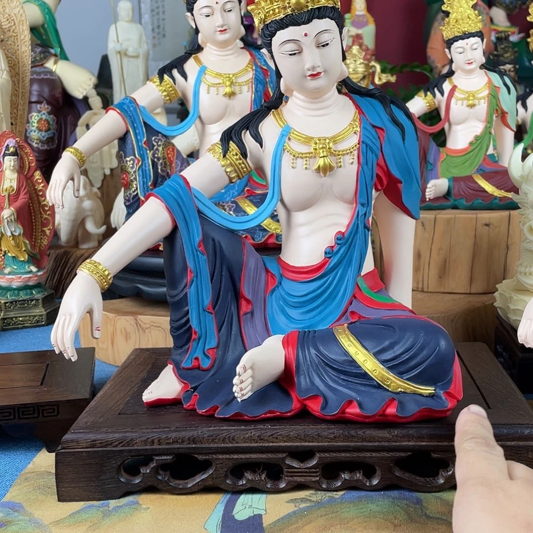 吖***封石材自在观音摆件30