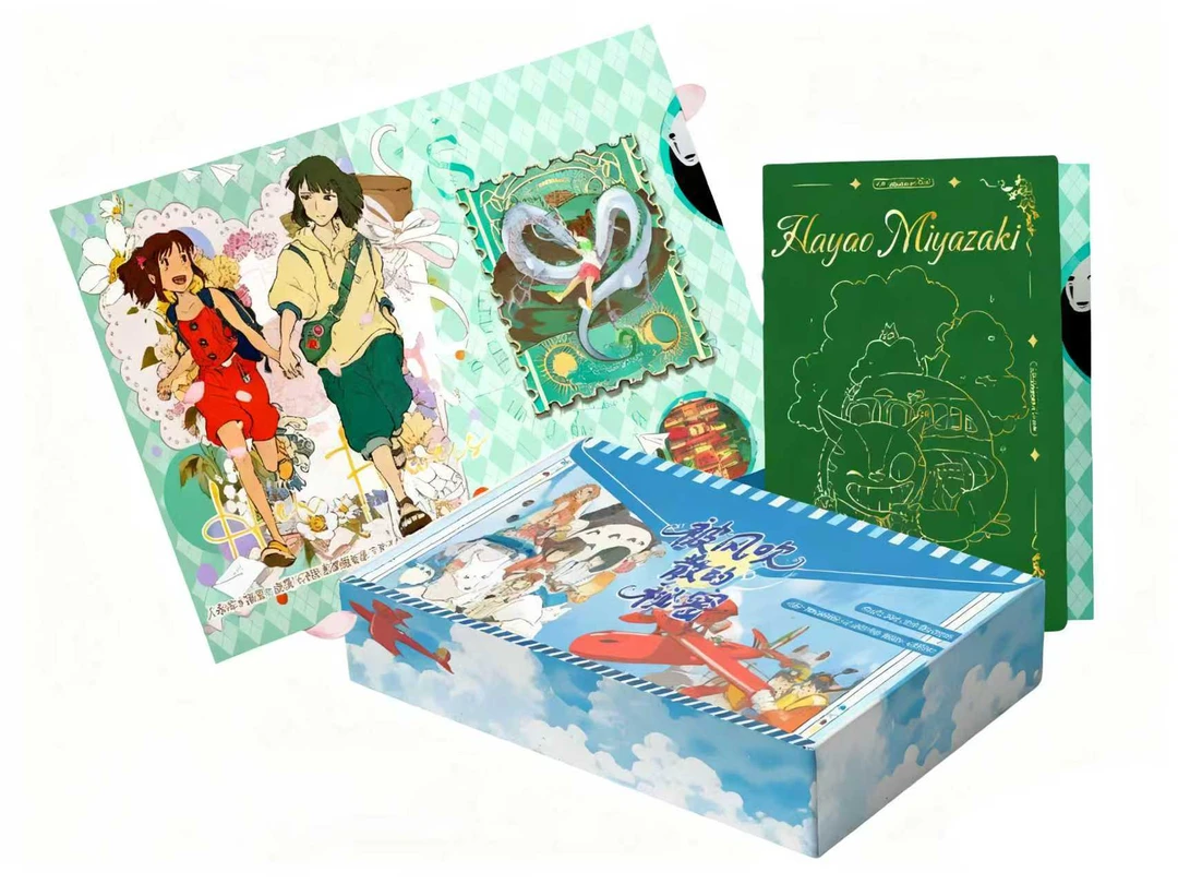 椿柚文创宫崎骏被风吹散的秘密邮票第一弹盲盒（默认代拆，拆不退）