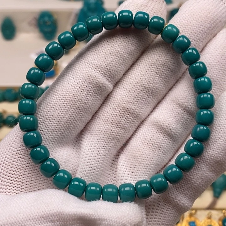 未镶嵌绿松石珠宝奇石老型手串6.6mm新品AA1060