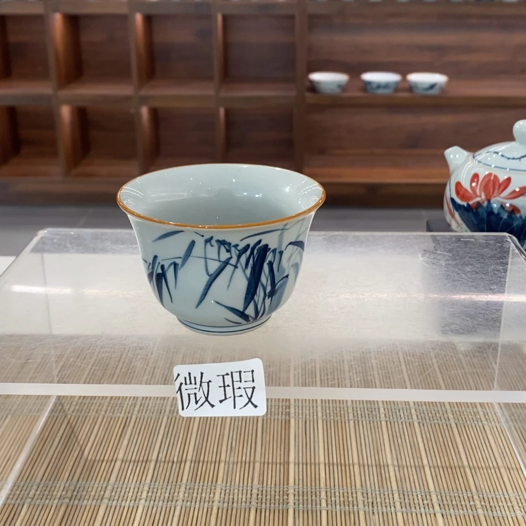 釉下彩老陶泥手工绘制