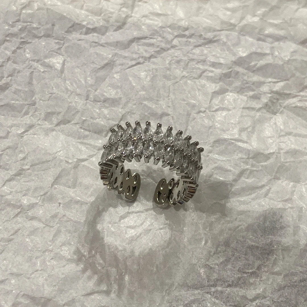 钛钢戒指 LARVINA法式满钻百搭戒指