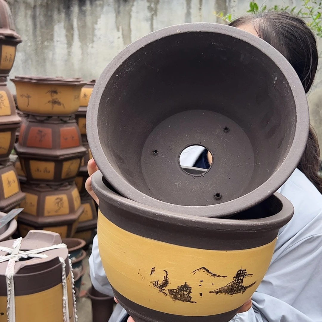 25+25黄色花盆花盆花盆花盆