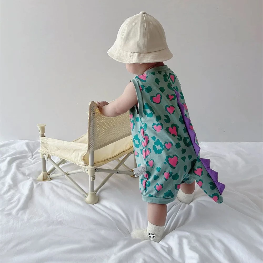 夏季哈衣男女宝宝超萌婴儿服夏季薄款新生儿短袖纯棉无袖连体衣潮