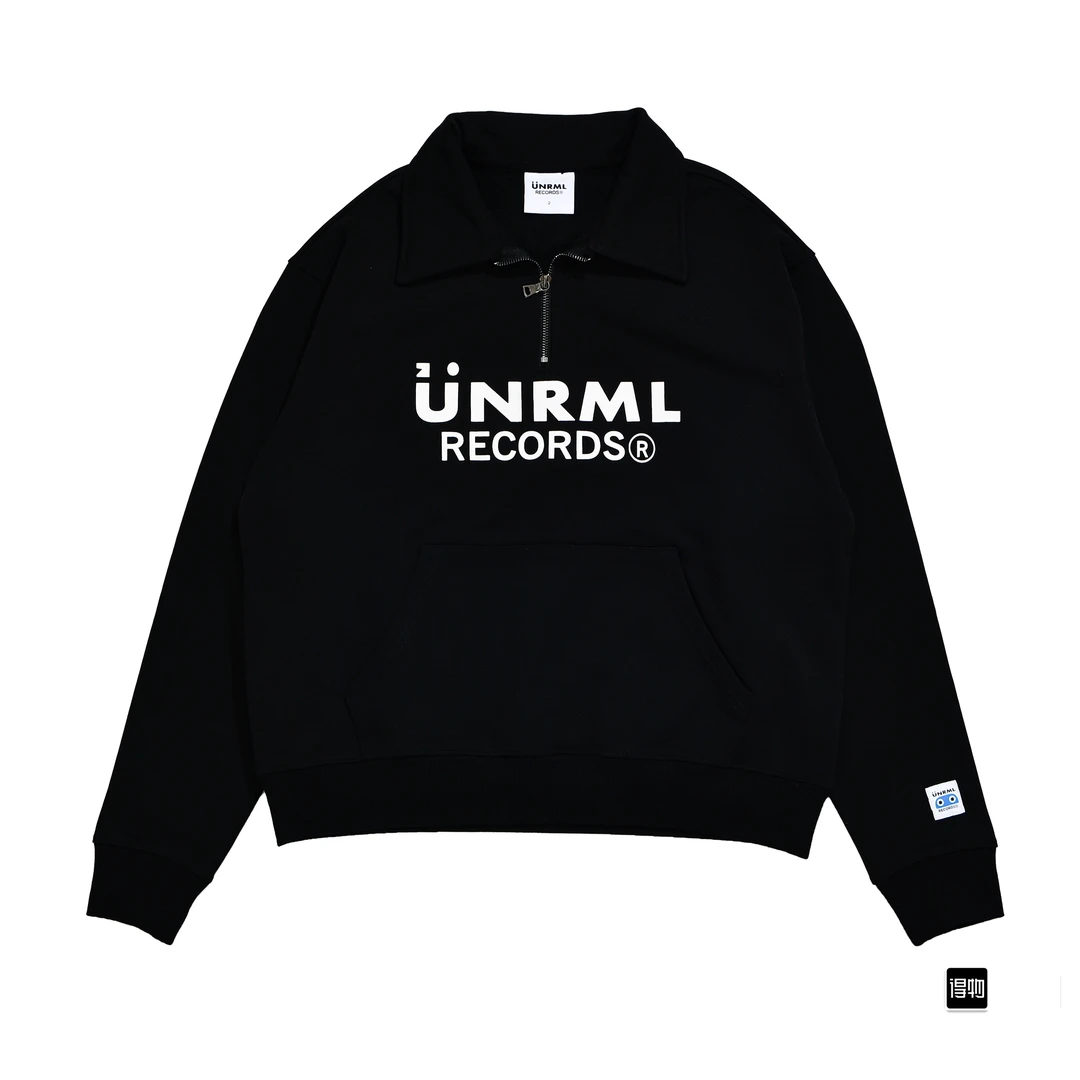 呆呆姐 UI字母印花翻领LOGO基础长袖卫衣！百搭神器