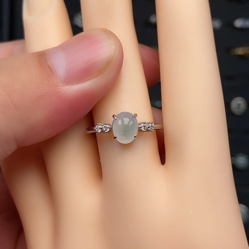 【闪购商品】翡翠戒指银S925镶嵌X*兮兮