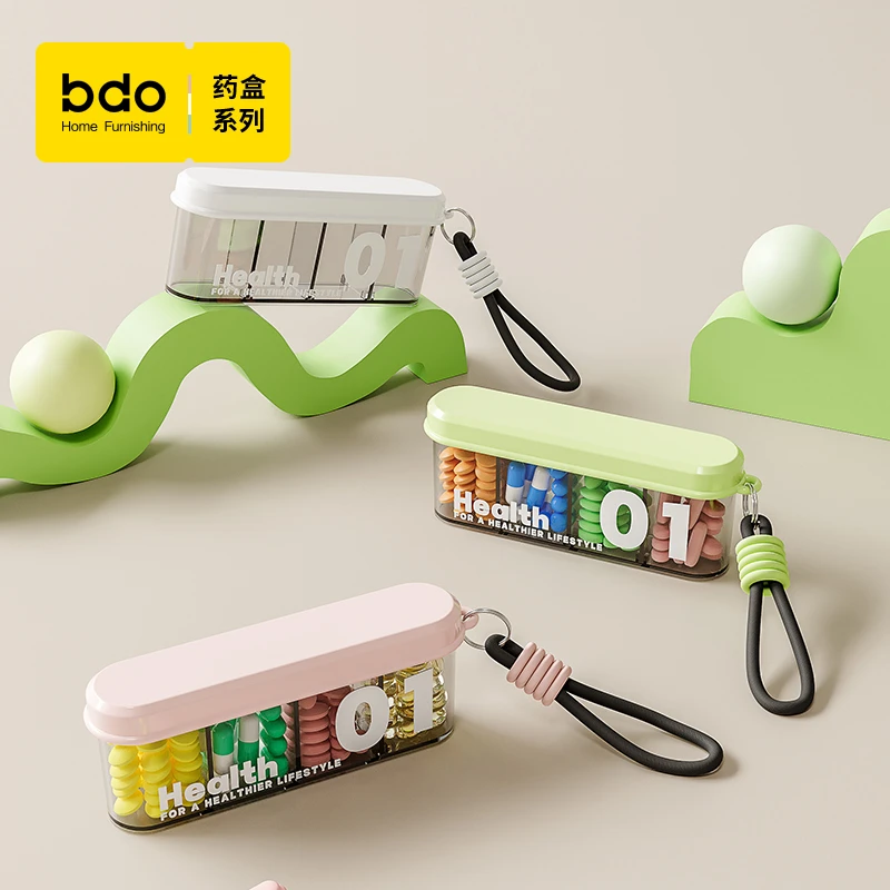 药盒一周七天早中晚一日三餐便携式迷你随身小药丸药品分装盒密封