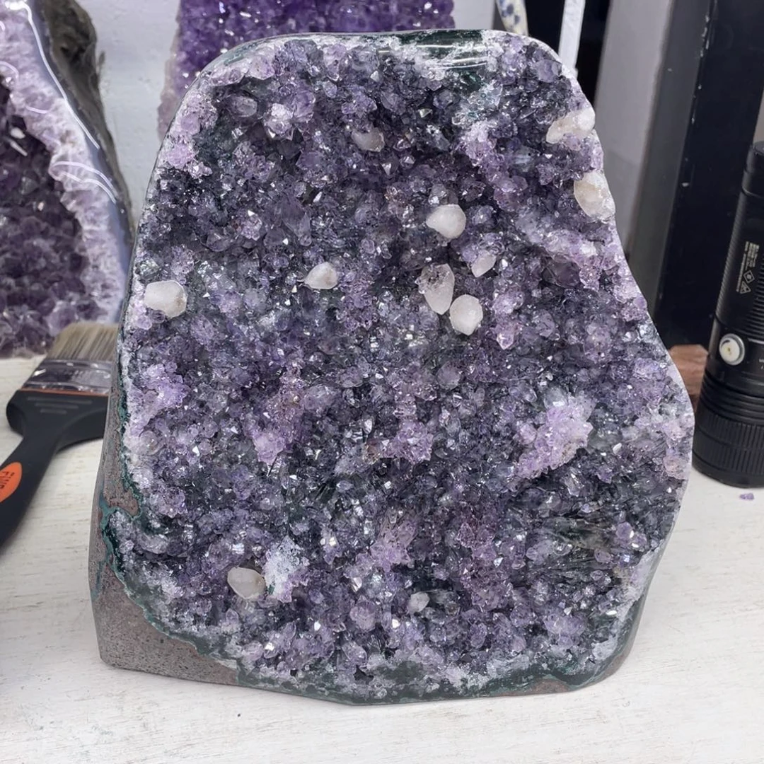 珠宝半成品银S925镶嵌紫晶捡漏